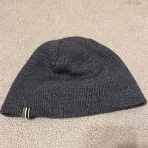 Smartwool Grey Beanie Hat Merino Wool Blend